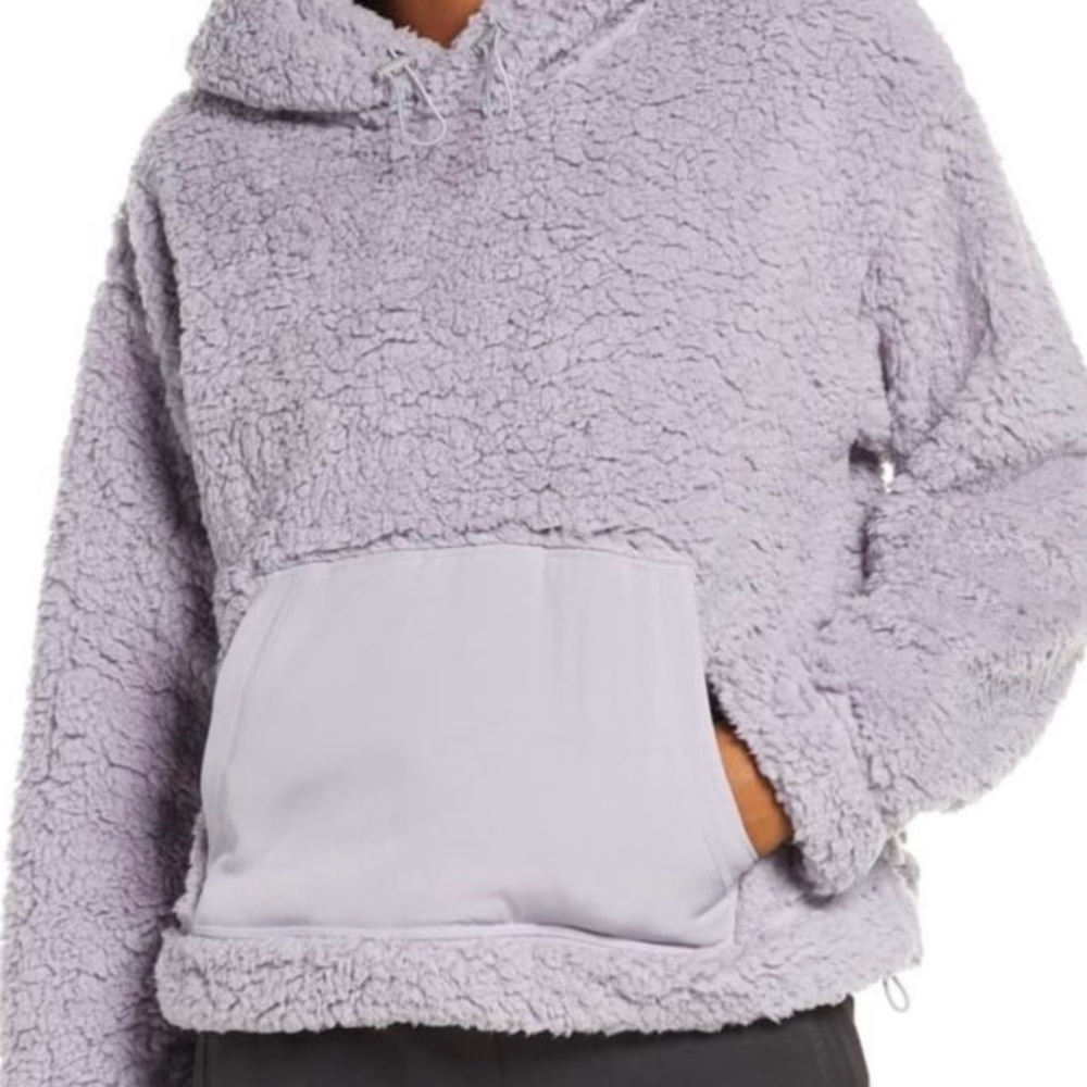NWT Z by Zella Cassie Faux Shearling Hoodie Jacket